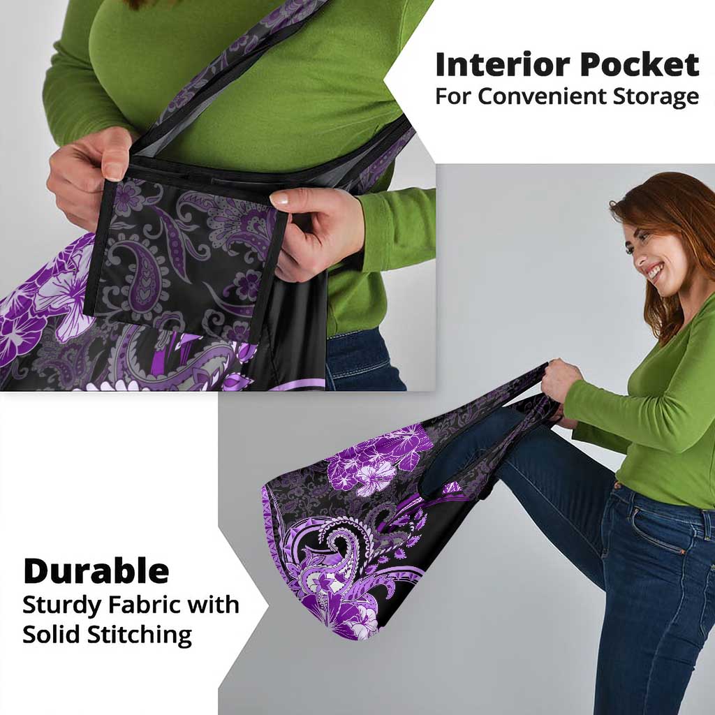 Polynesia Paisley Grocery Bag Mix Purple Polynesian Pattern
