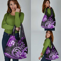 Polynesia Paisley Grocery Bag Mix Purple Polynesian Pattern