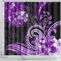 Polynesia Paisley Shower Curtain Mix Purple Polynesian Pattern