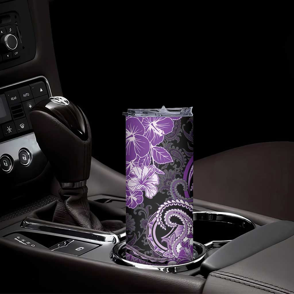 Polynesia Paisley Skinny Tumbler Mix Purple Polynesian Pattern