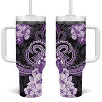 Polynesia Paisley Tumbler With Handle Mix Purple Polynesian Pattern