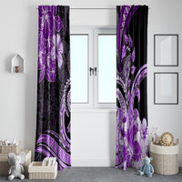 Polynesia Paisley Window Curtain Mix Purple Polynesian Pattern
