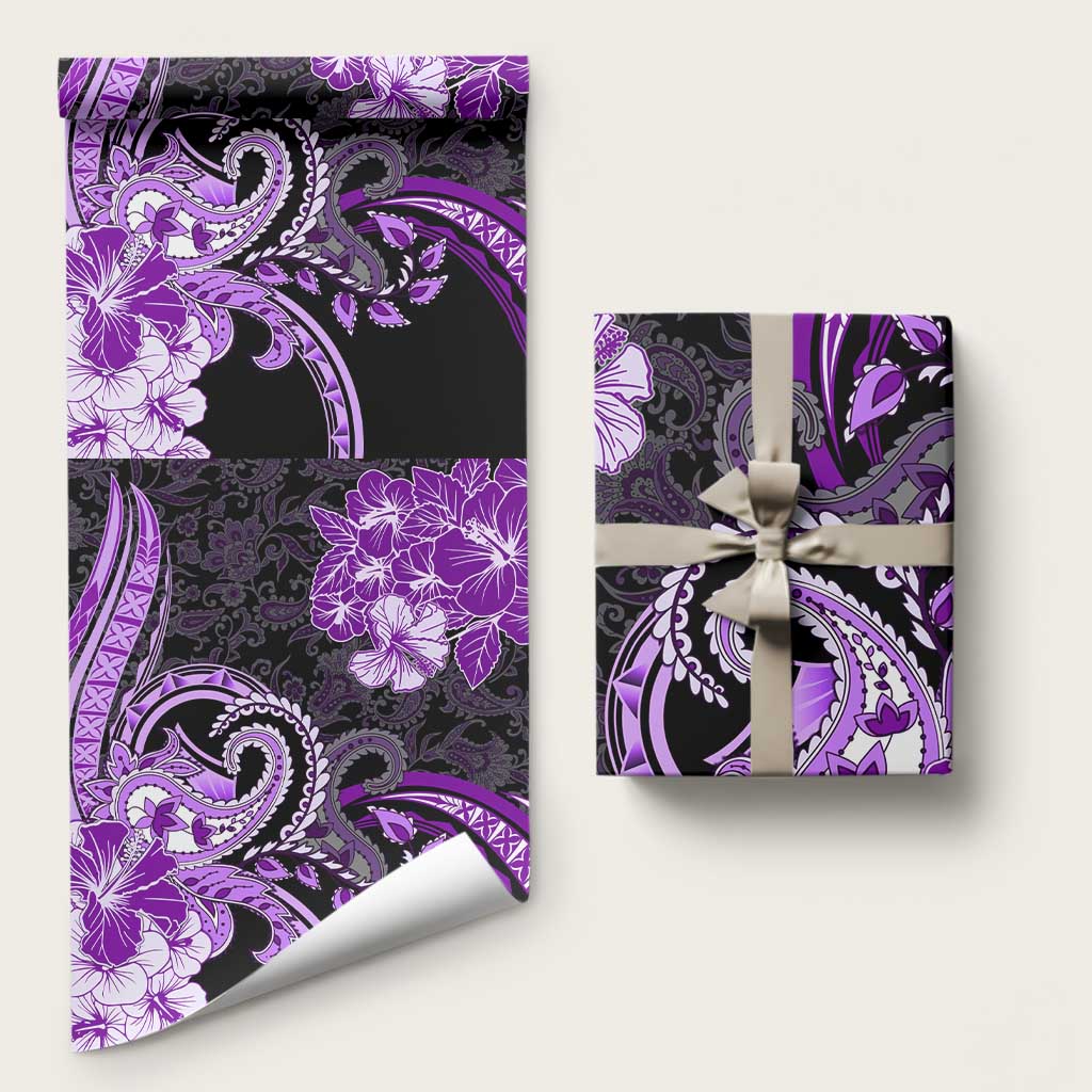 Polynesia Paisley Wrapping Paper Mix Purple Polynesian Pattern - Polynesian Pride