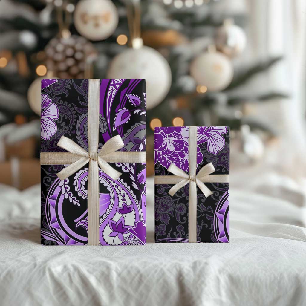 Polynesia Paisley Wrapping Paper Mix Purple Polynesian Pattern - Polynesian Pride