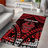 Easter Island Area Rug Polynesian Pattern Emblem