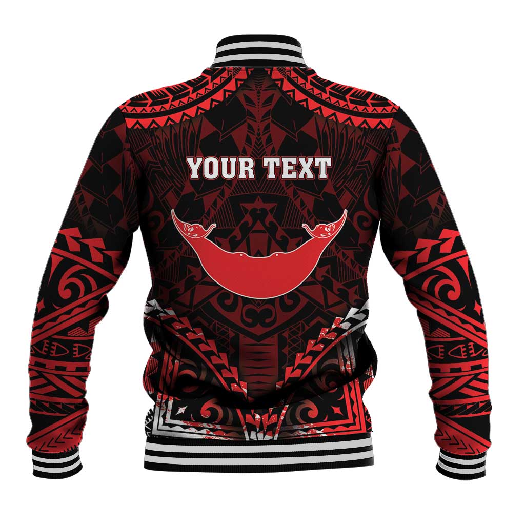Personalised Easter Island Baseball Jacket Polynesian Pattern Emblem