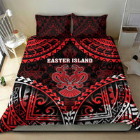Easter Island Bedding Set Polynesian Pattern Emblem