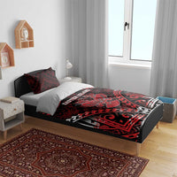 Easter Island Bedding Set Polynesian Pattern Emblem