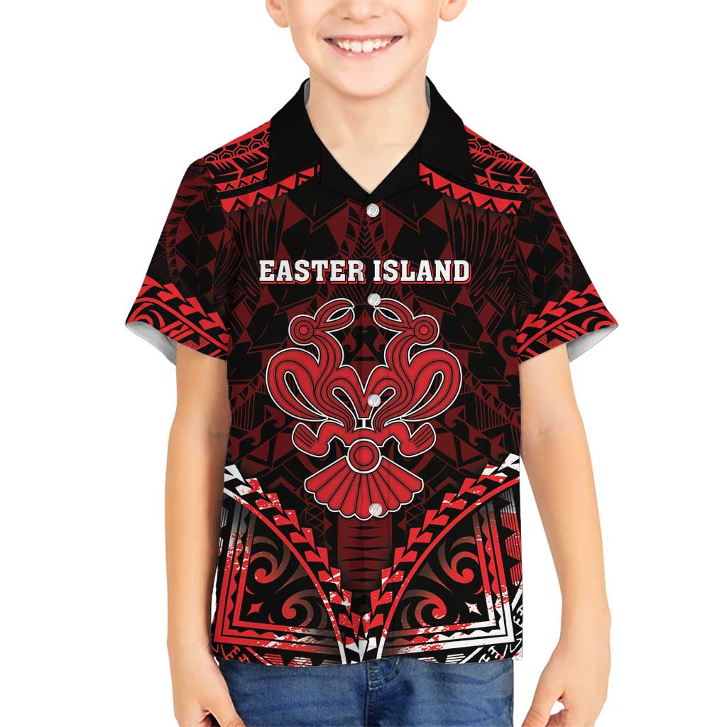Personalised Easter Island Family Matching Puletasi and Hawaiian Shirt Polynesian Pattern Emblem