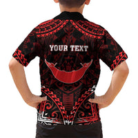 Personalised Easter Island Kid Hawaiian Shirt Polynesian Pattern Emblem