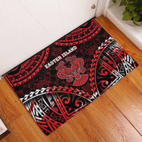 Easter Island Rubber Doormat Polynesian Pattern Emblem