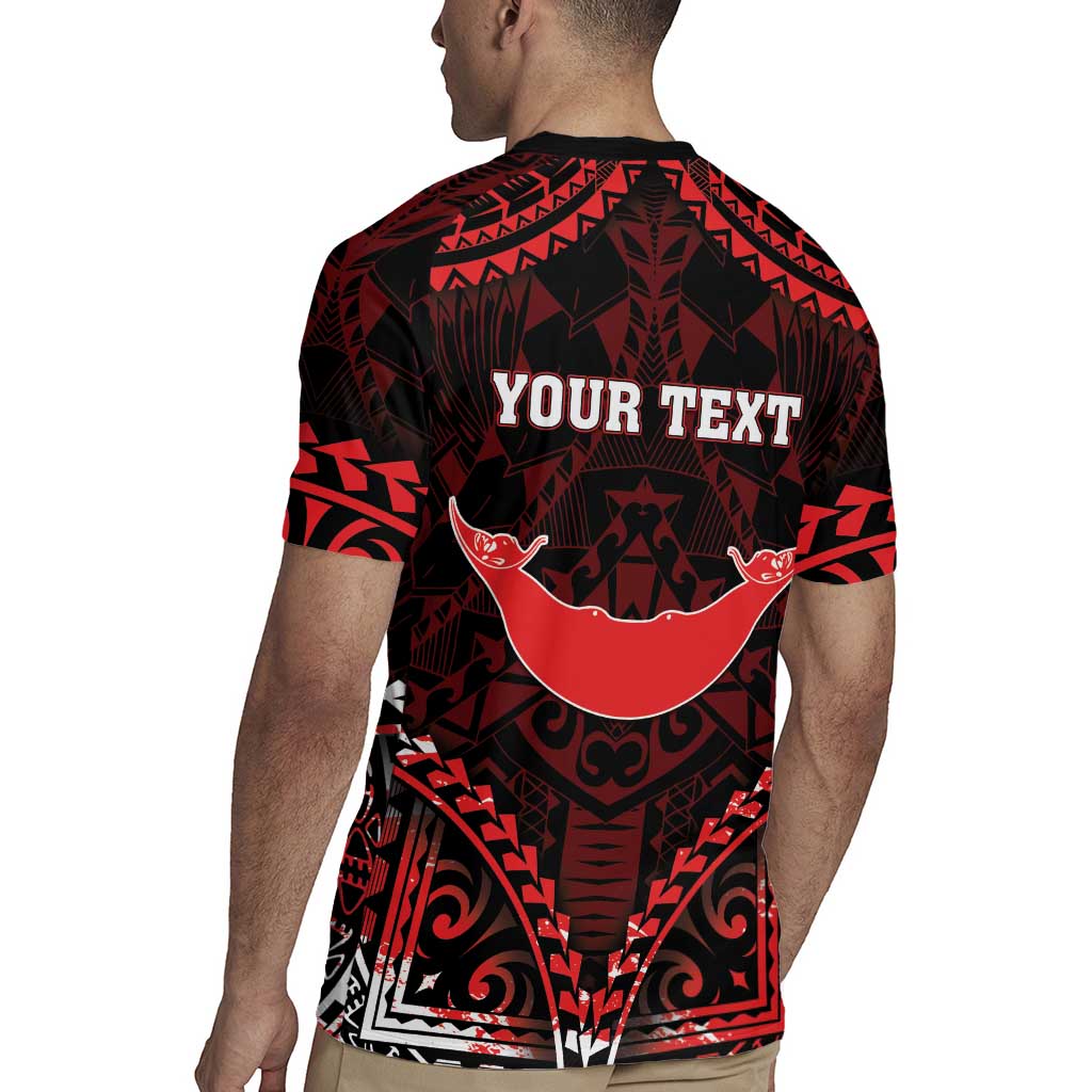 Personalised Easter Island Rugby Jersey Polynesian Pattern Emblem
