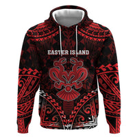 Personalised Easter Island Zip Hoodie Polynesian Pattern Emblem