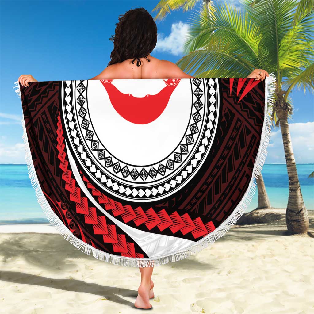 Easter Island Beach Blanket Moai Statues Polynesian Style