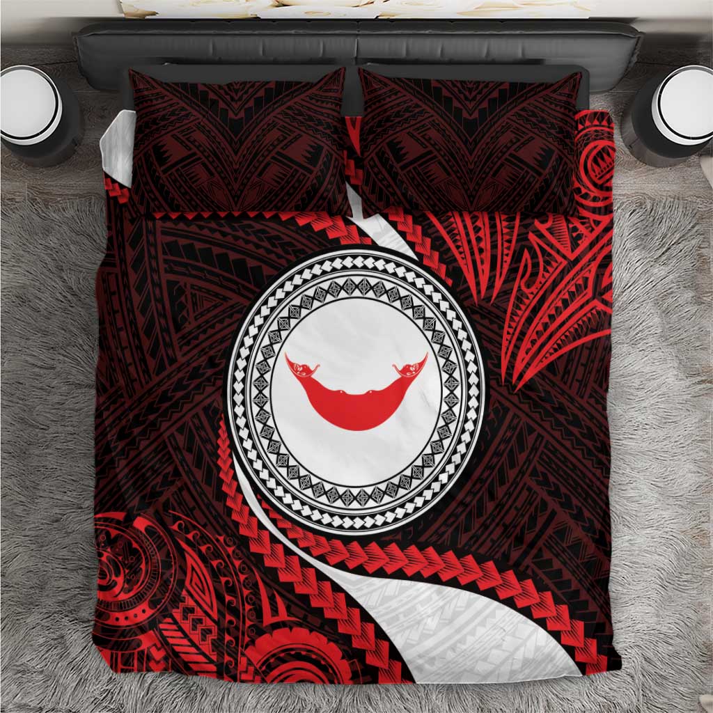 Easter Island Bedding Set Moai Statues Polynesian Style