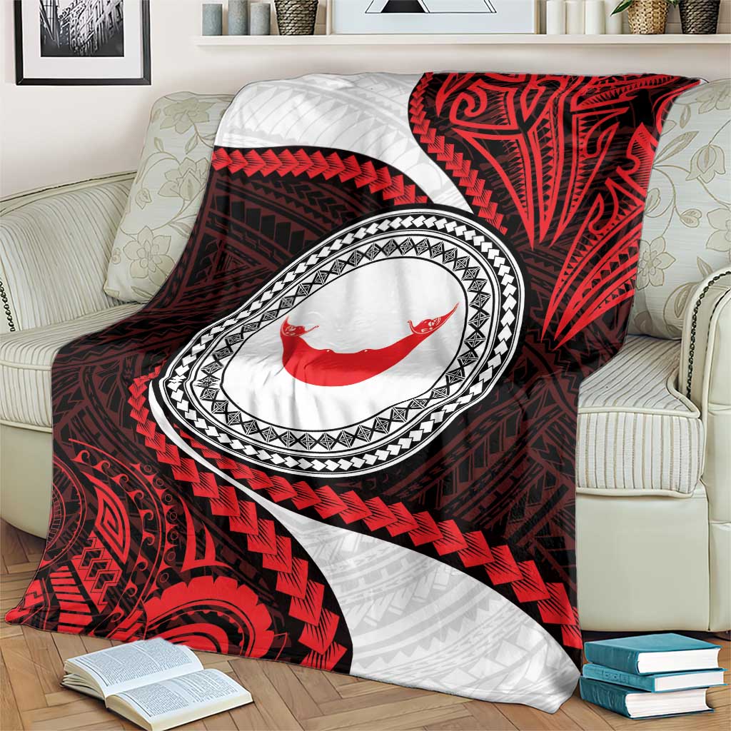 Easter Island Blanket Moai Statues Polynesian Style