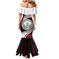 Easter Island Family Matching Mermaid Dress and Hawaiian Shirt Moai Statues Polynesian Style