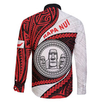 Easter Island Family Matching Short Sleeve Bodycon Dress and Hawaiian Shirt Moai Statues Polynesian Style