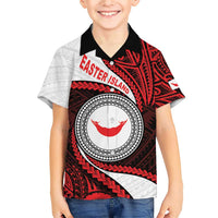 Easter Island Family Matching Short Sleeve Bodycon Dress and Hawaiian Shirt Moai Statues Polynesian Style