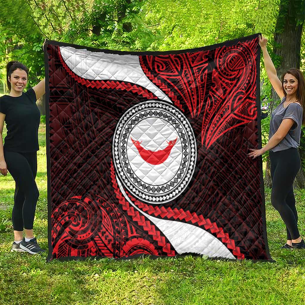 Easter Island Quilt Moai Statues Polynesian Style