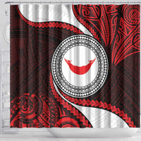 Easter Island Shower Curtain Moai Statues Polynesian Style