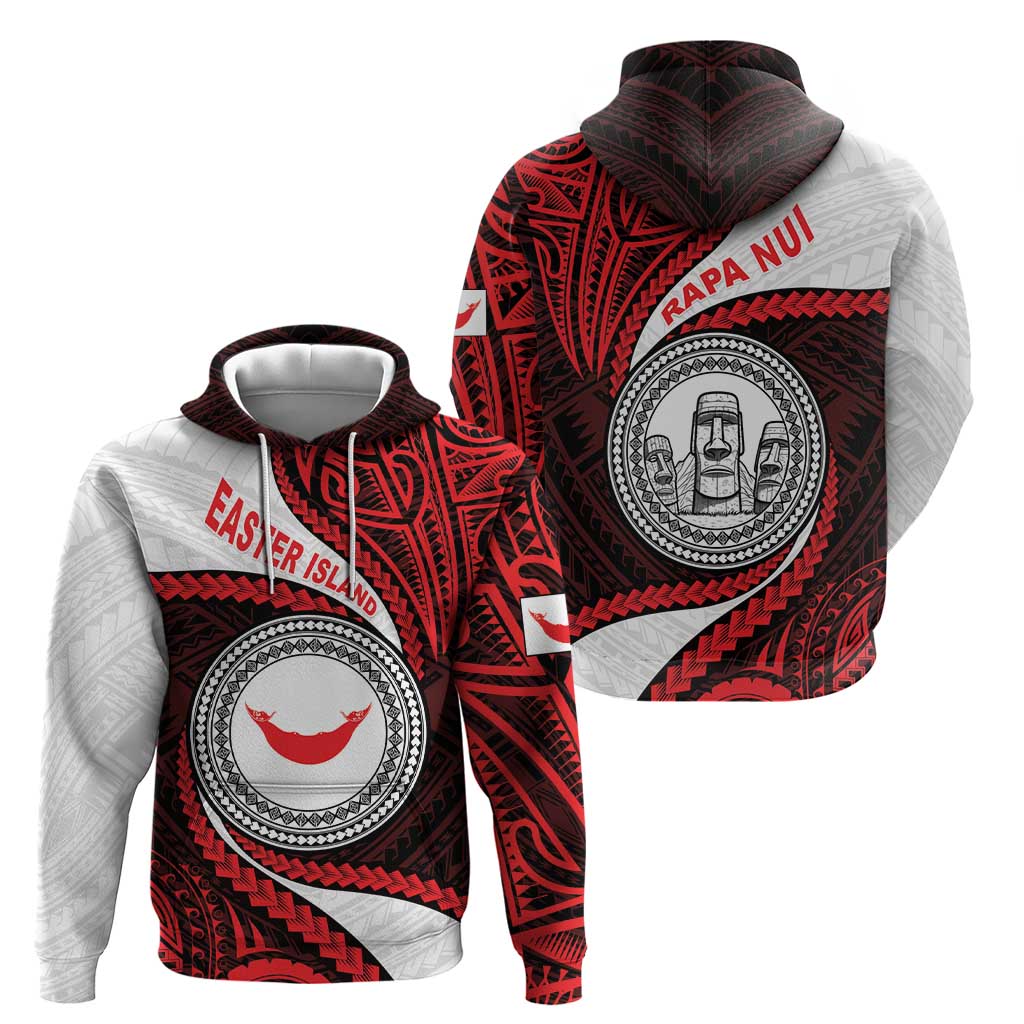 Easter Island Zip Hoodie Moai Statues Polynesian Style