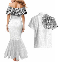 New Zealand Aotearoa Couples Matching Mermaid Dress and Hawaiian Shirt Maori Te Mata O Rongokako