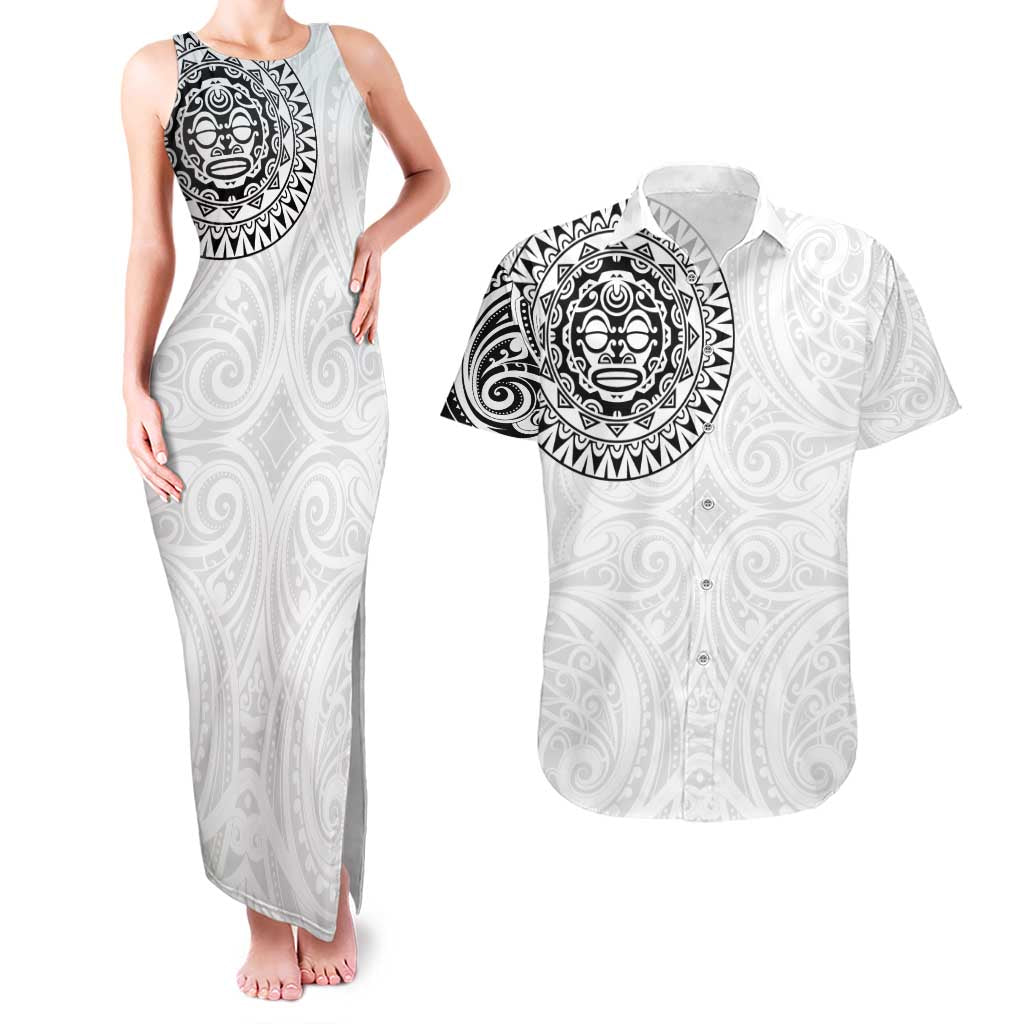 New Zealand Aotearoa Couples Matching Tank Maxi Dress and Hawaiian Shirt Maori Te Mata O Rongokako