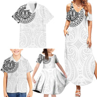 New Zealand Aotearoa Family Matching Summer Maxi Dress and Hawaiian Shirt Maori Te Mata O Rongokako LT05 - Polynesian Pride