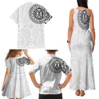 New Zealand Aotearoa Family Matching Tank Maxi Dress and Hawaiian Shirt Maori Te Mata O Rongokako LT05 - Polynesian Pride