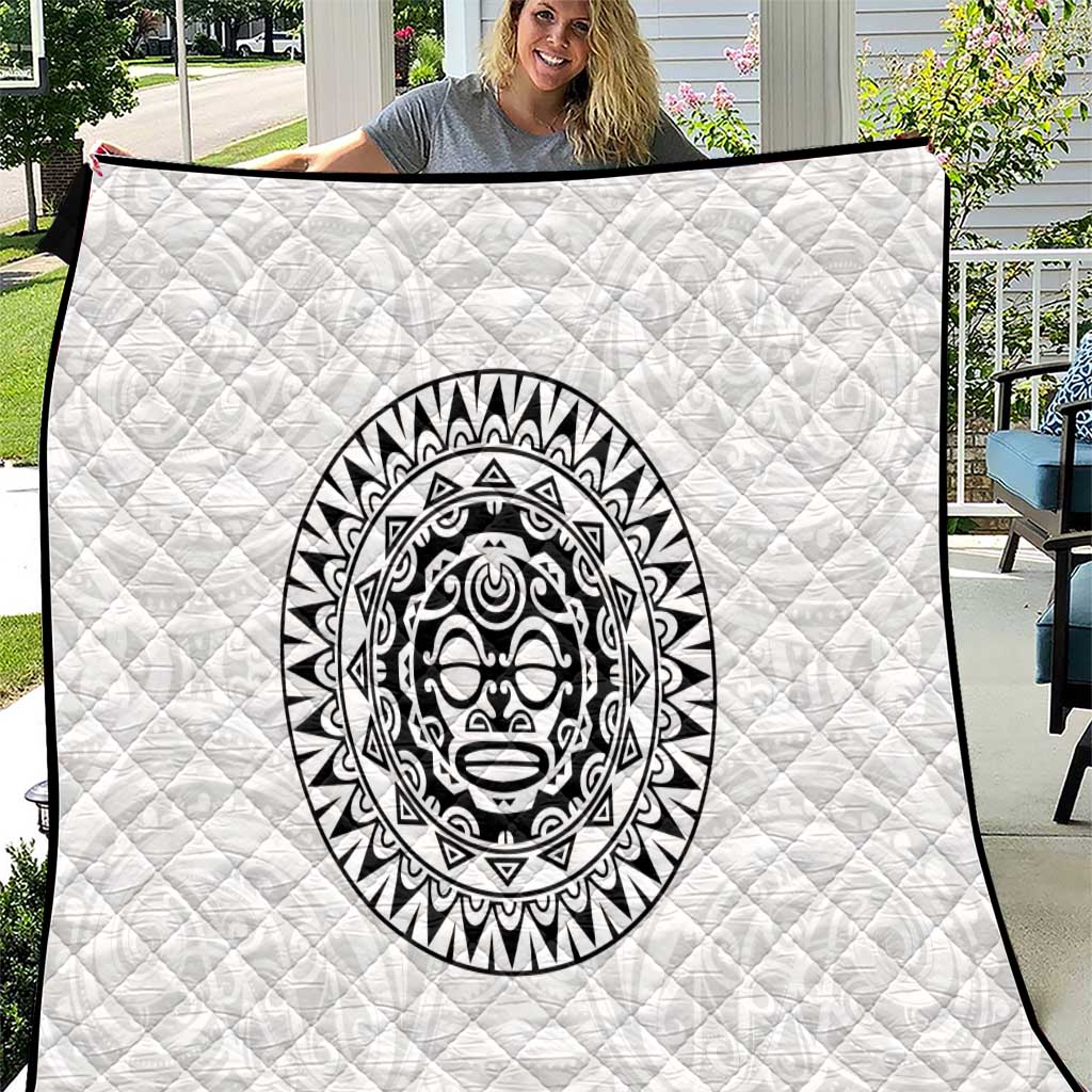New Zealand Aotearoa Quilt Maori Te Mata O Rongokako LT05 White - Polynesian Pride