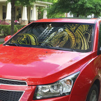 Hawaii Kuhio The Citizen Prince Auto Sun Shade Gold Polynesian Tribal Tattoo