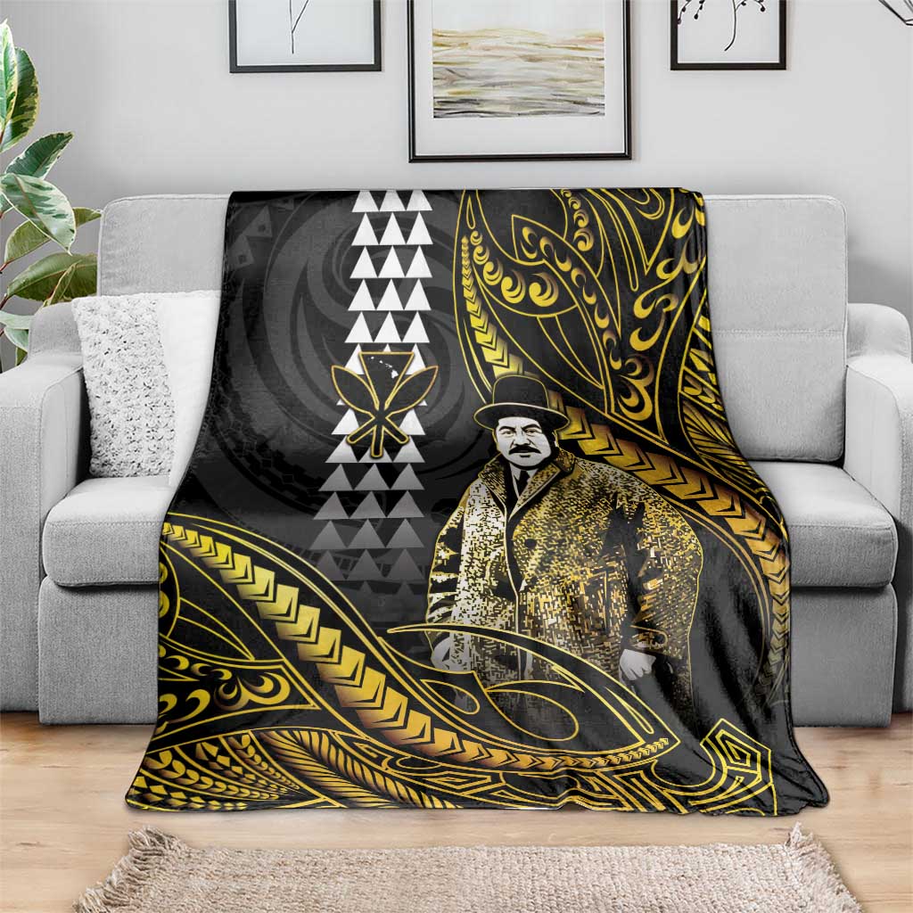Hawaii Kuhio The Citizen Prince Blanket Gold Polynesian Tribal Tattoo