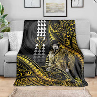 Hawaii Kuhio The Citizen Prince Blanket Gold Polynesian Tribal Tattoo