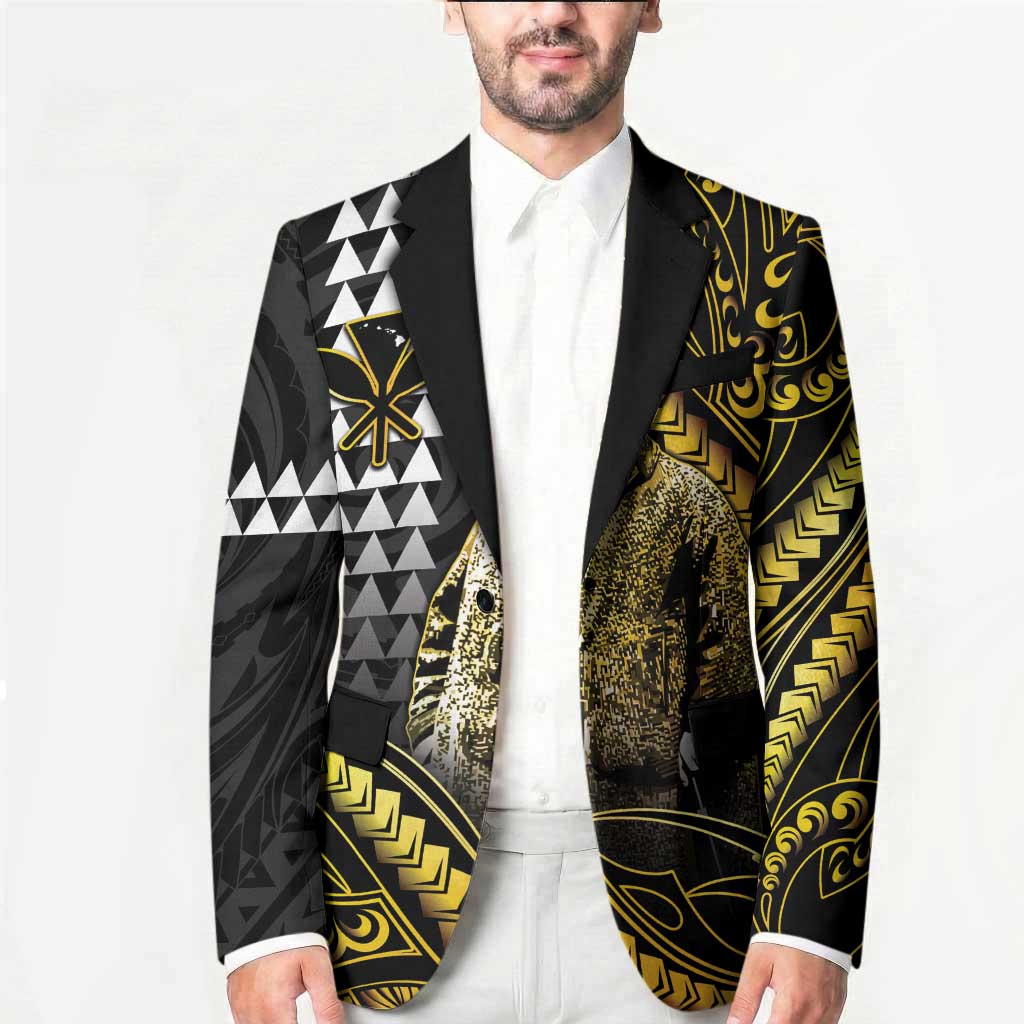 Hawaii Kuhio The Citizen Prince Blazer Gold Polynesian Tribal Tattoo LT05 - Polynesian Pride
