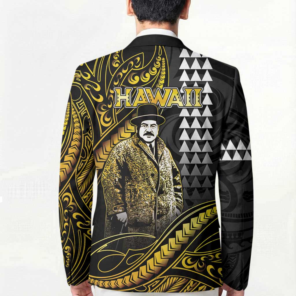 Hawaii Kuhio The Citizen Prince Blazer Gold Polynesian Tribal Tattoo LT05 - Polynesian Pride
