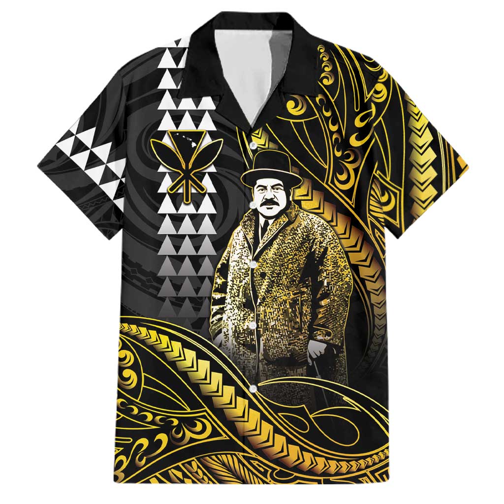 Hawaii Kuhio The Citizen Prince Family Matching Mermaid Dress and Hawaiian Shirt Gold Polynesian Tribal Tattoo