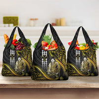 Hawaii Kuhio The Citizen Prince Grocery Bag Gold Polynesian Tribal Tattoo