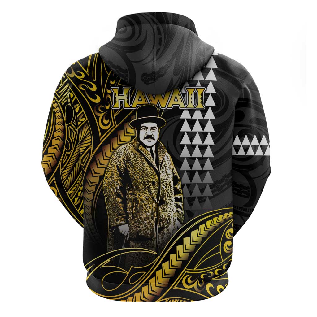 Hawaii Kuhio The Citizen Prince Hoodie Gold Polynesian Tribal Tattoo LT05 - Polynesian Pride