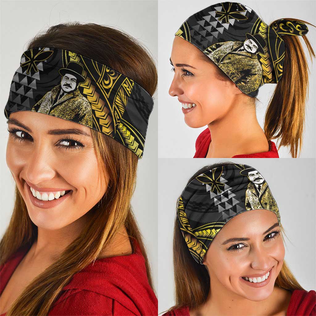 Hawaii Kuhio The Citizen Prince Neck Gaiter Gold Polynesian Tribal Tattoo LT05 - Polynesian Pride