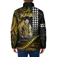 Hawaii Kuhio The Citizen Prince Padded Jacket Gold Polynesian Tribal Tattoo LT05 - Polynesian Pride