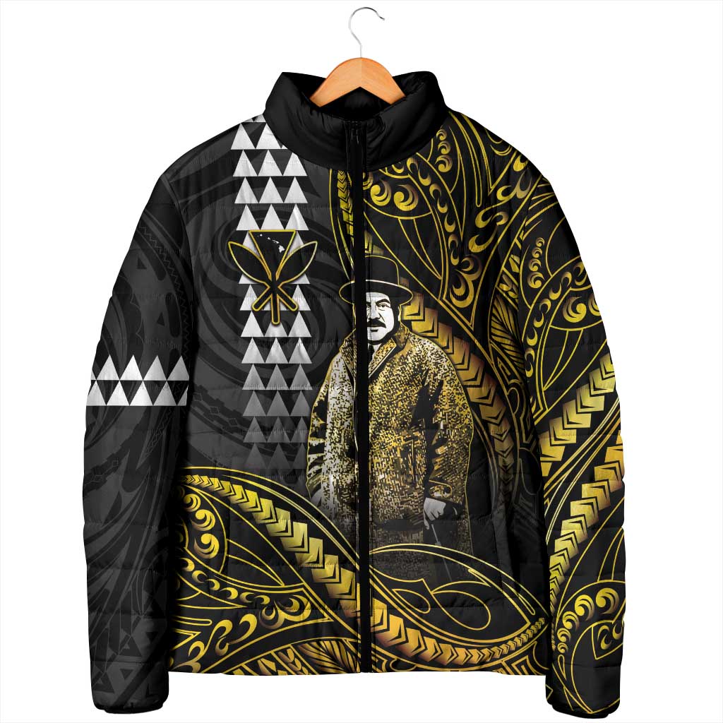 Hawaii Kuhio The Citizen Prince Padded Jacket Gold Polynesian Tribal Tattoo LT05 - Polynesian Pride