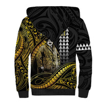 Hawaii Kuhio The Citizen Prince Sherpa Hoodie Gold Polynesian Tribal Tattoo LT05 - Polynesian Pride
