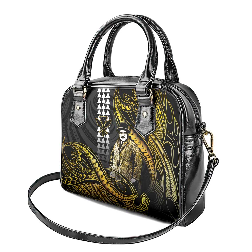 Hawaii Kuhio The Citizen Prince Shoulder Handbag Gold Polynesian Tribal Tattoo