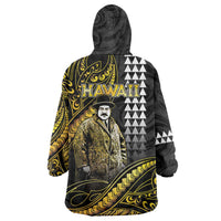 Hawaii Kuhio The Citizen Prince Wearable Blanket Hoodie Gold Polynesian Tribal Tattoo LT05 - Polynesian Pride