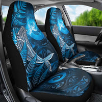 New Zealand Matariki Car Seat Cover Maori Koru With Humpback Whale Blue LT05 - Polynesian Pride