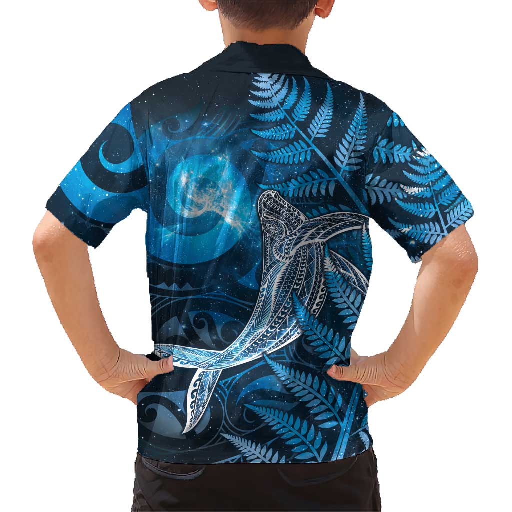 New Zealand Matariki Family Matching Mermaid Dress and Hawaiian Shirt Maori Koru With Humpback Whale Blue LT05 - Polynesian Pride