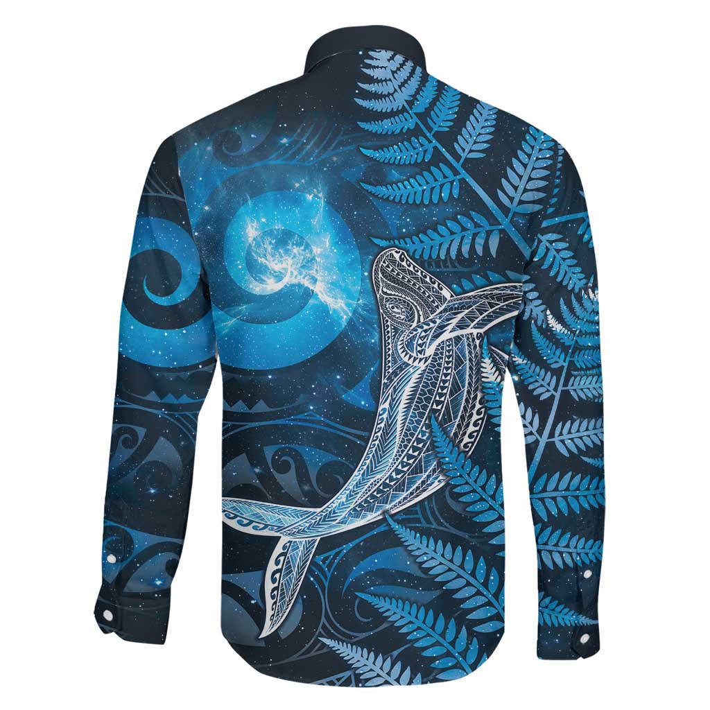 New Zealand Matariki Family Matching Mermaid Dress and Hawaiian Shirt Maori Koru With Humpback Whale Blue LT05 - Polynesian Pride