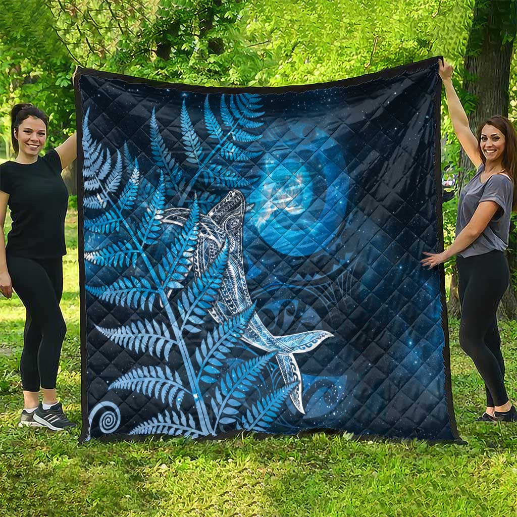 New Zealand Matariki Quilt Maori Koru With Humpback Whale Blue