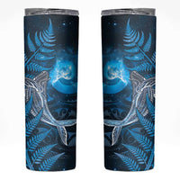 New Zealand Matariki Skinny Tumbler Maori Koru With Humpback Whale Blue
